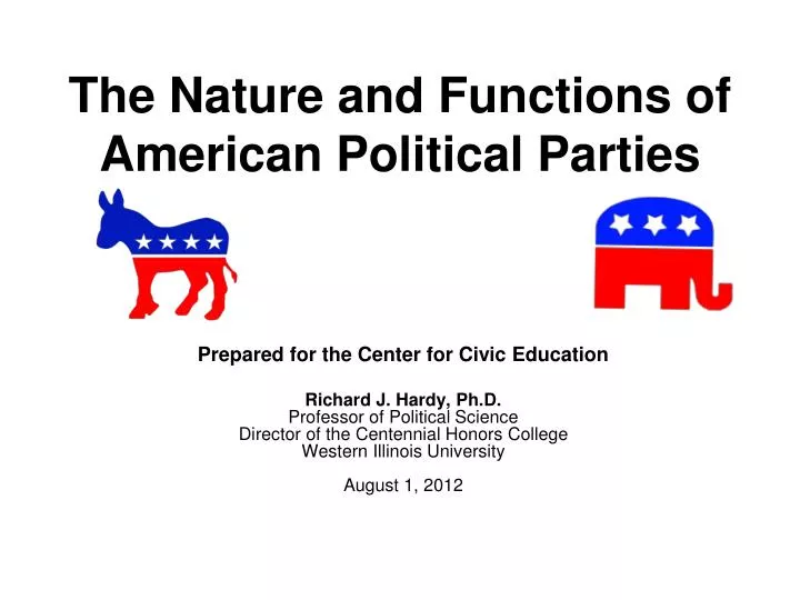 the nature and functions of american political parties