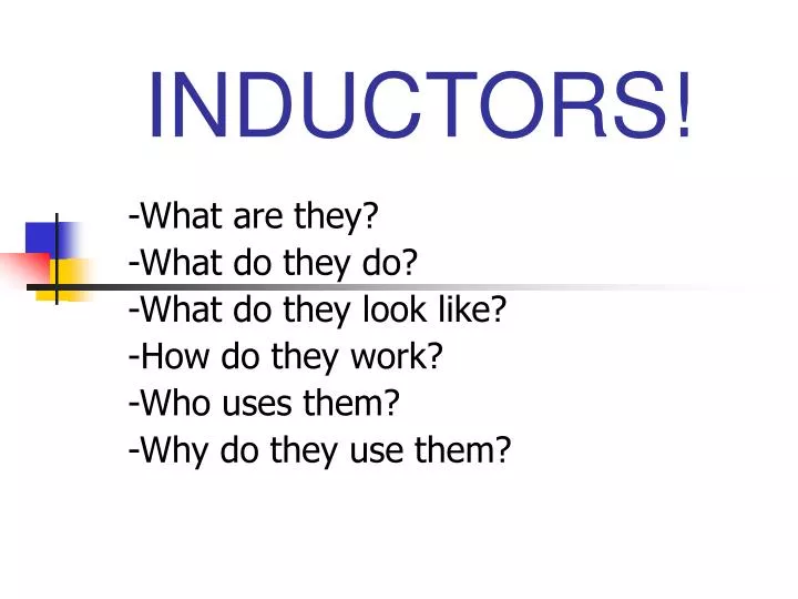 inductors