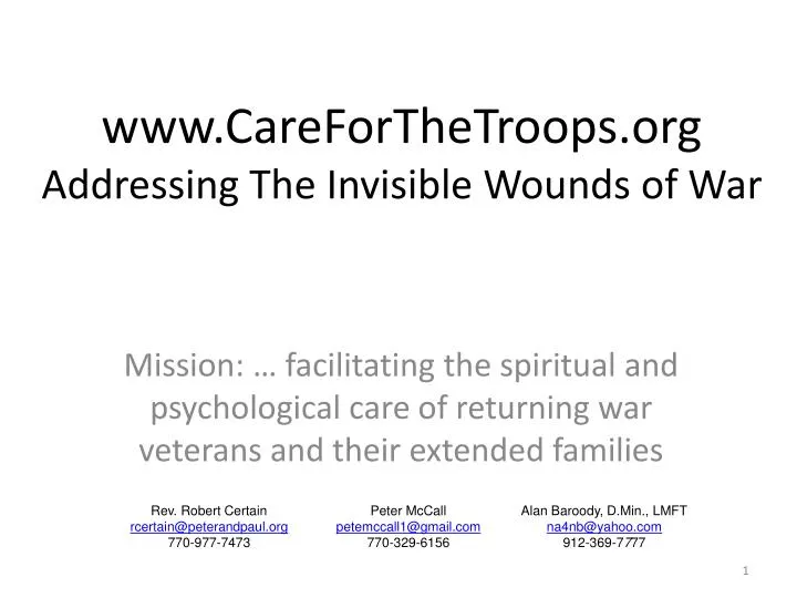 www careforthetroops org addressing the invisible wounds of war