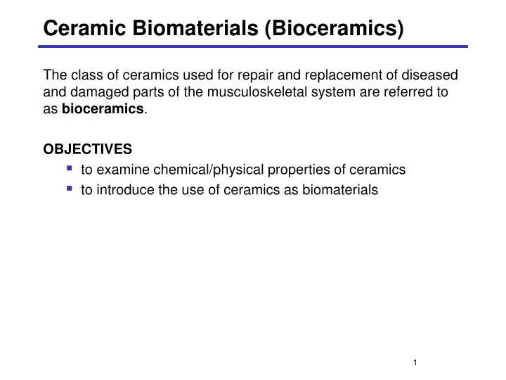 ceramic biomaterials bioceramics