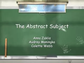 The Abstract Subject