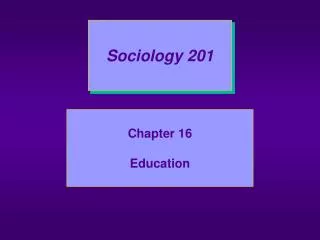 Sociology 201