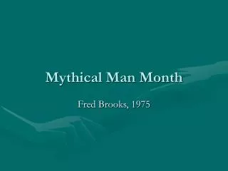 Mythical Man Month