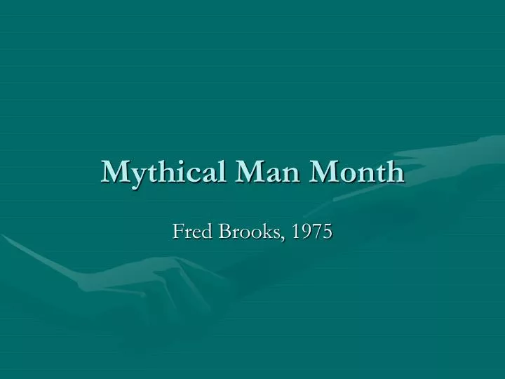 mythical man month