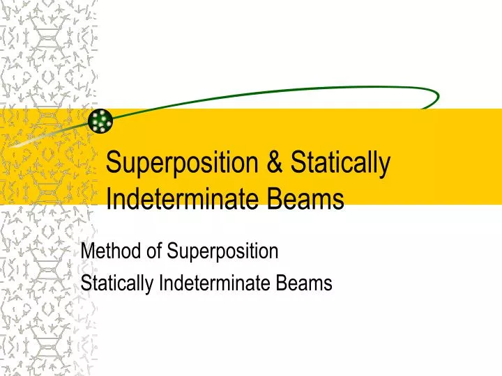 superposition statically indeterminate beams