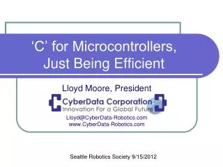 ‘C’ for Microcontrollers, Just Being Efficient