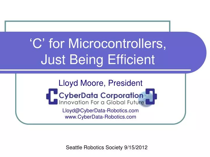 c for microcontrollers just being efficient