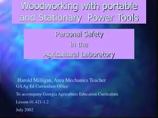 Woodworking with portable and Stationary Power Tools
