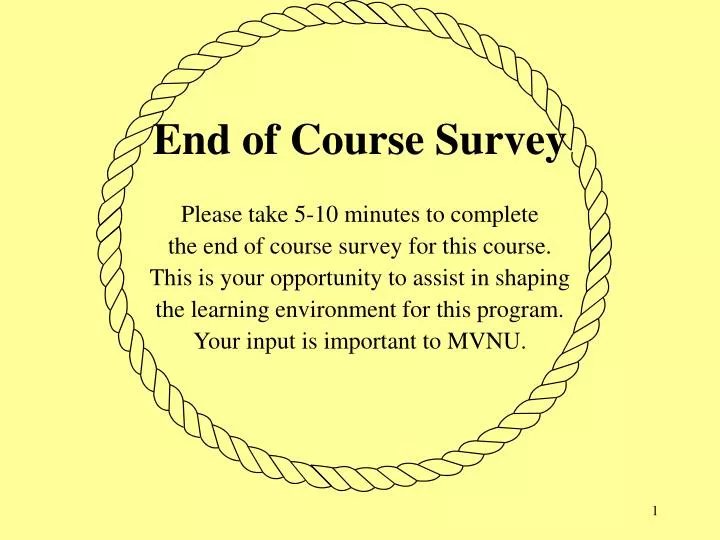end of course survey