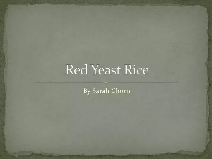 red yeast rice