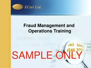 Fraud Management and Operations Training