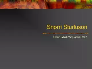 snorri sturluson