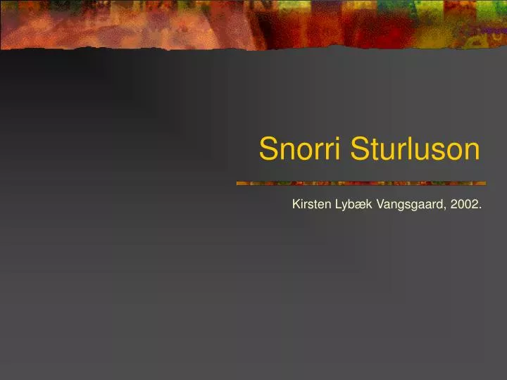 snorri sturluson