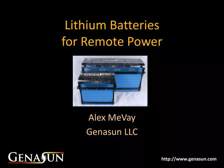lithium batteries for remote power