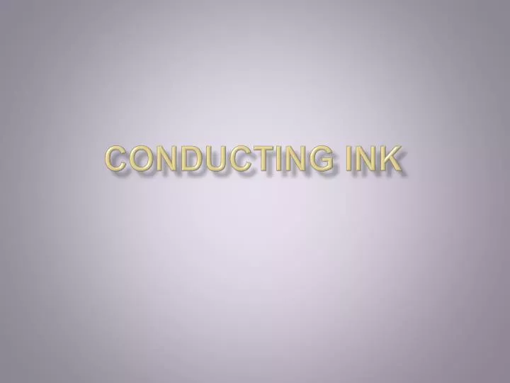 conducting ink
