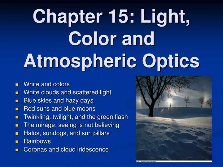 chapter 15 light color and atmospheric optics