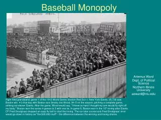 Baseball Monopoly