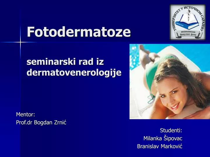 fotodermatoze seminarski rad iz dermatovenerologije