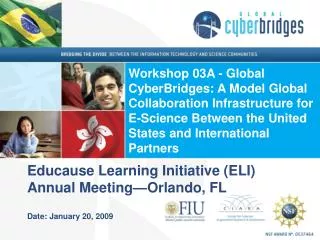 Educause Learning Initiative (ELI) Annual Meeting—Orlando, FL Date: January 20, 2009