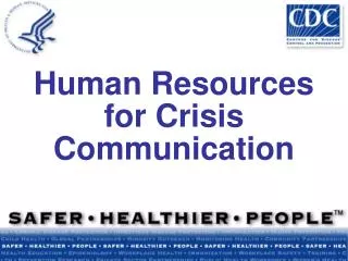 Human Resources for Crisis Communication
