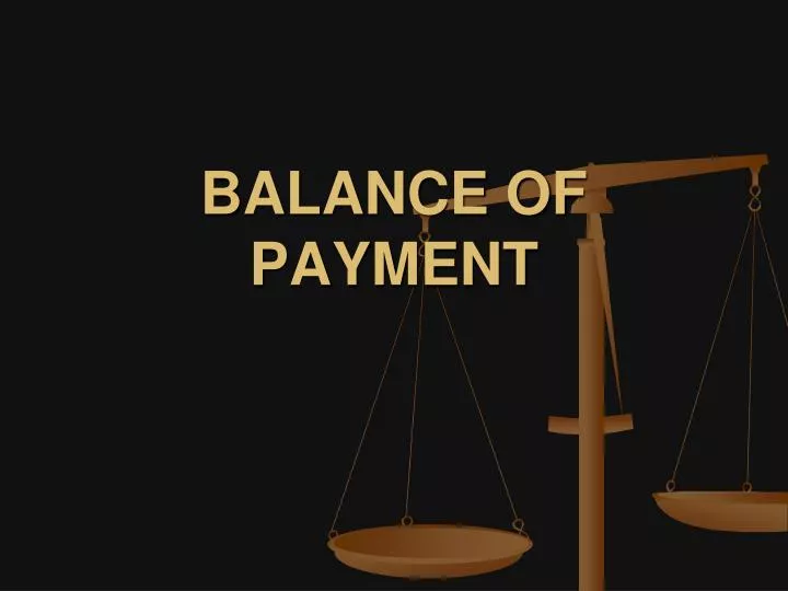 balance of payment