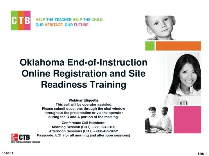 oklahoma end of instruction online registration and site readiness training