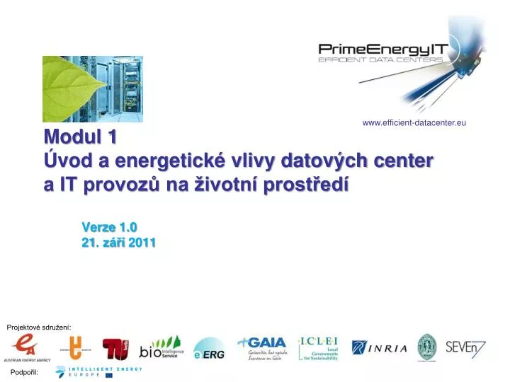 modul 1 vod a energetick vlivy datov ch center a it provoz na ivotn prost ed