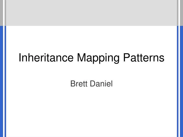 inheritance mapping patterns