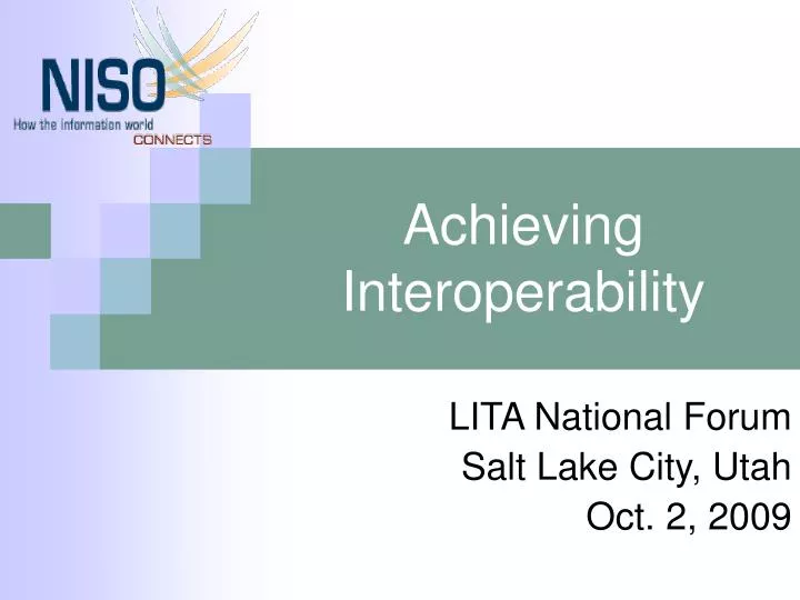 achieving interoperability