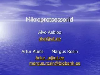 Mikroprotsessorid