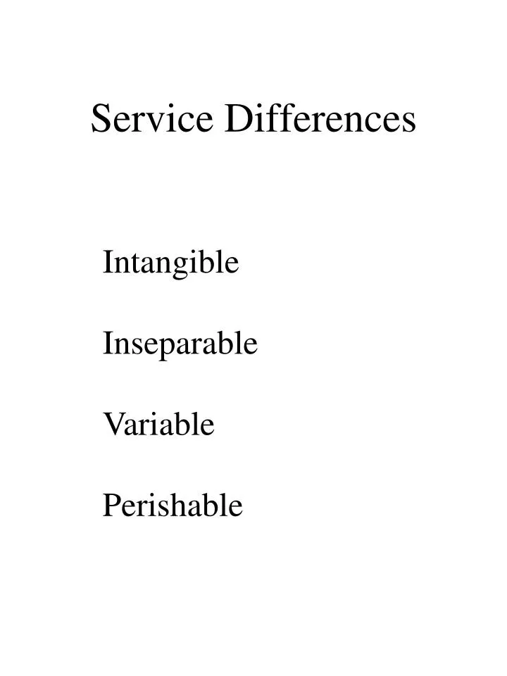 service differences