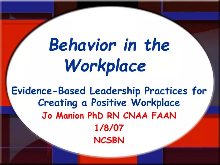 behavior in the workplace