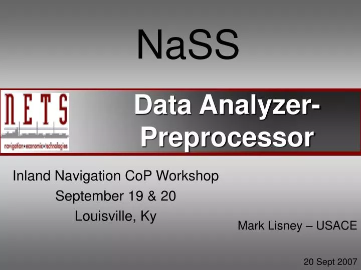 data analyzer preprocessor