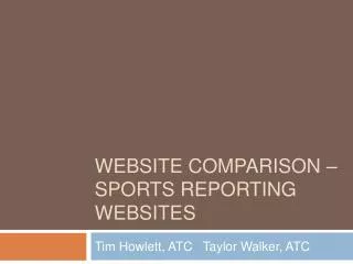 Website Comparison – sports reporting websites