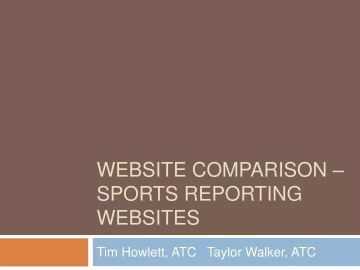 website comparison sports reporting websites