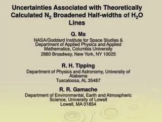 Uncertainties Associated with Theoretically Calculated N 2 Broadened Half-widths of H 2 O Lines