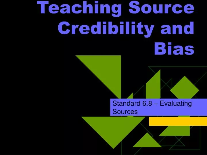 teaching source credibility and bias