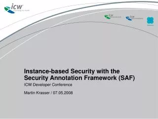 Instance-based Security with the Security Annotation Framework (SAF)