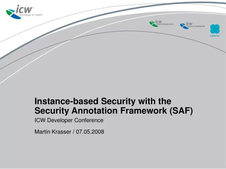 instance based security with the security annotation framework saf