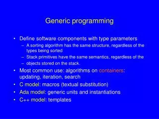 Generic programming