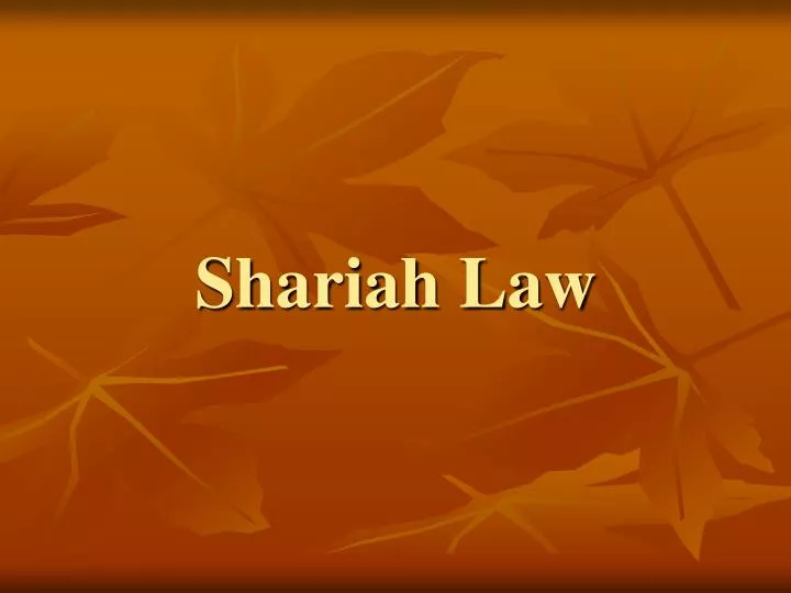 shariah law