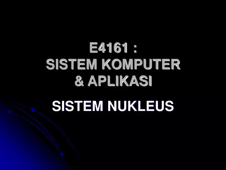 e4161 sistem komputer aplikasi