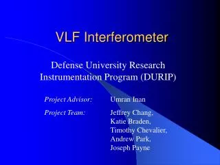 VLF Interferometer