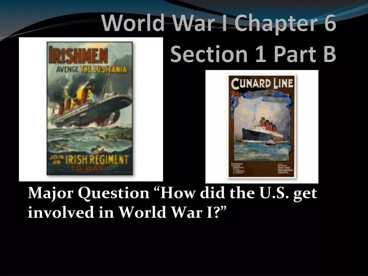 world war i chapter 6 section 1 part b