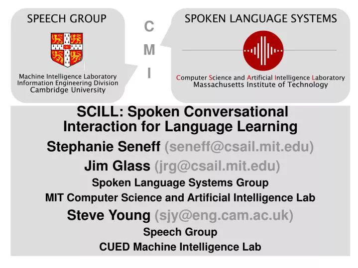 scill spoken conversational interaction for language learning