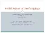 Social Aspect of Interlanguage