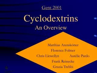 Cyclodextrins An Overview