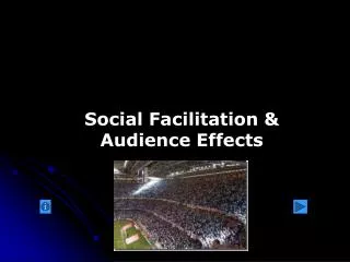 Social Facilitation &amp; Audience Effects