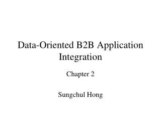 Data-Oriented B2B Application Integration