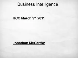 Business Intelligence